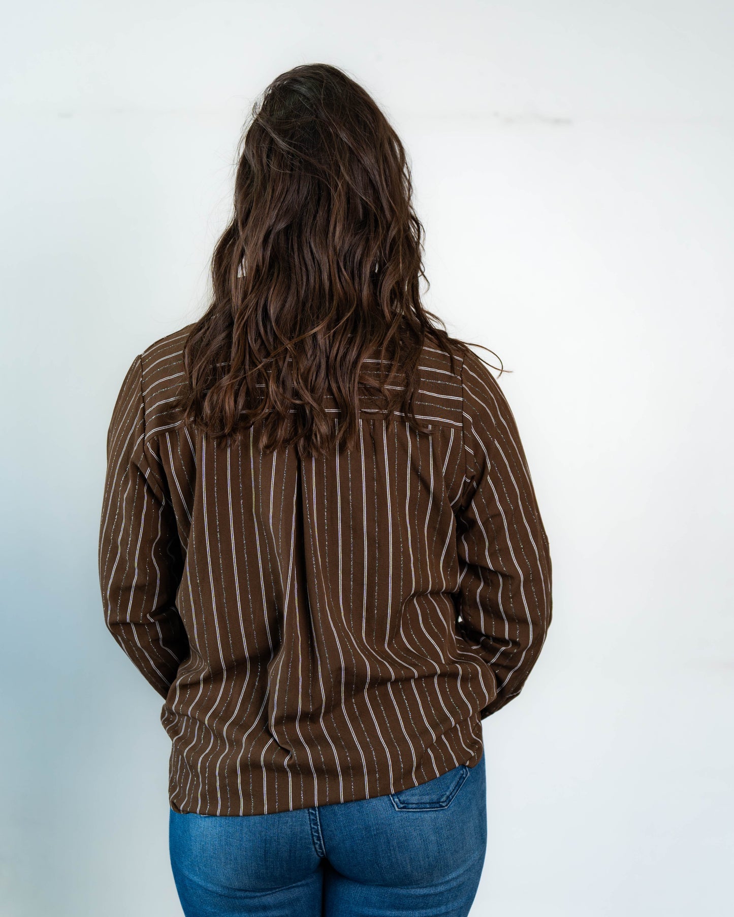 Blusa Samanta Brillos Chocolate