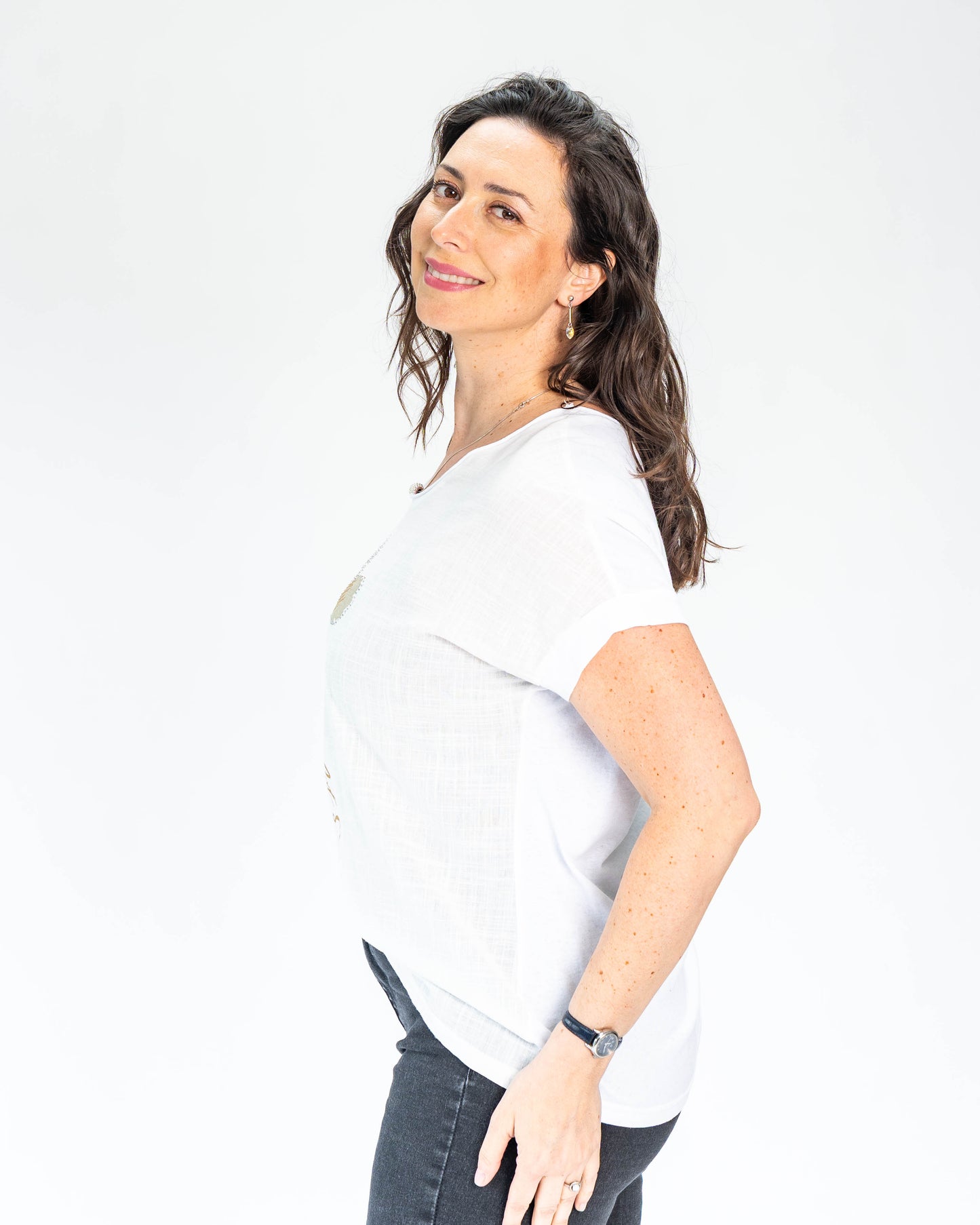 Polera Flor Spriny Blanco