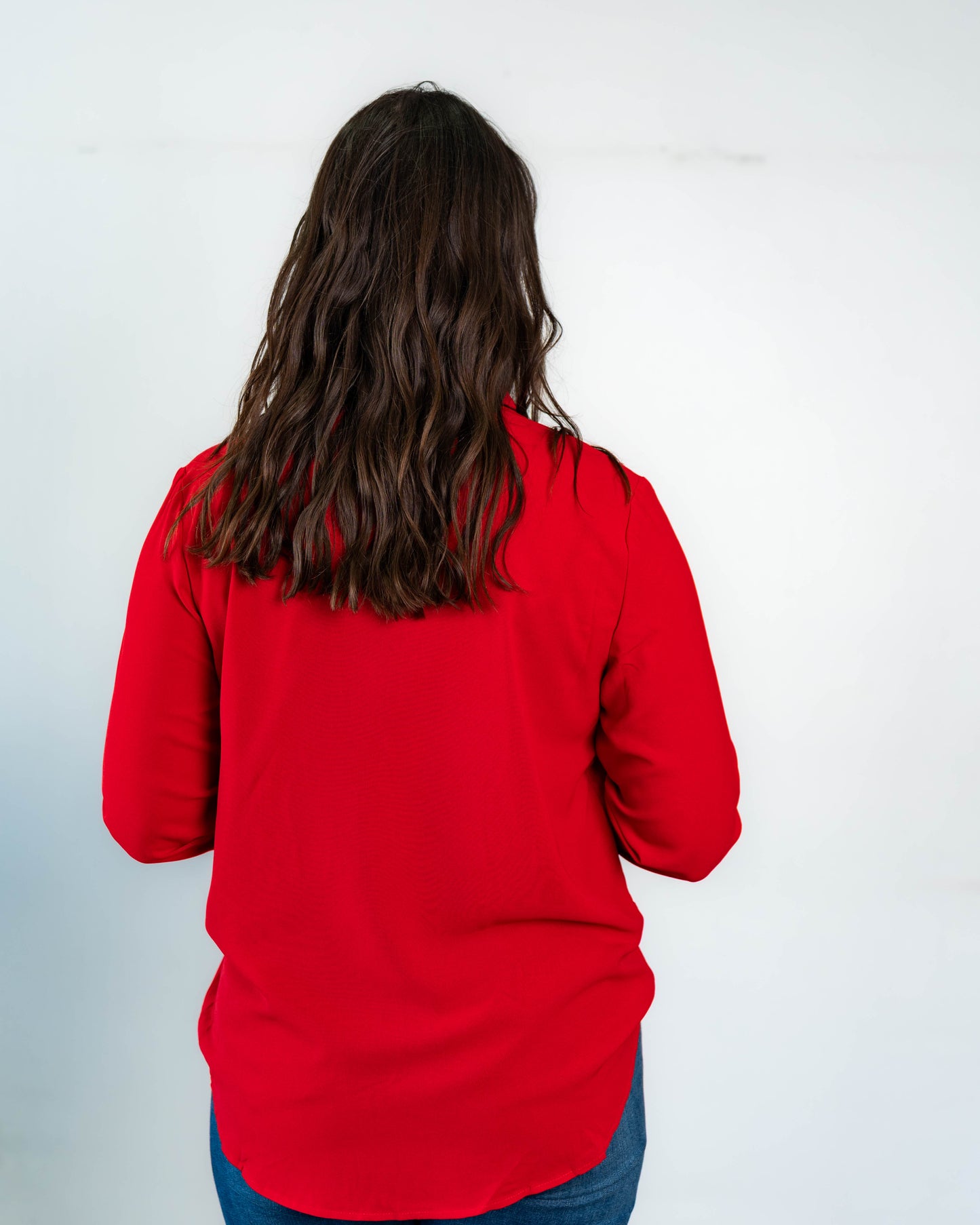 Blusa Lisa Dos Bolsillos Rojo