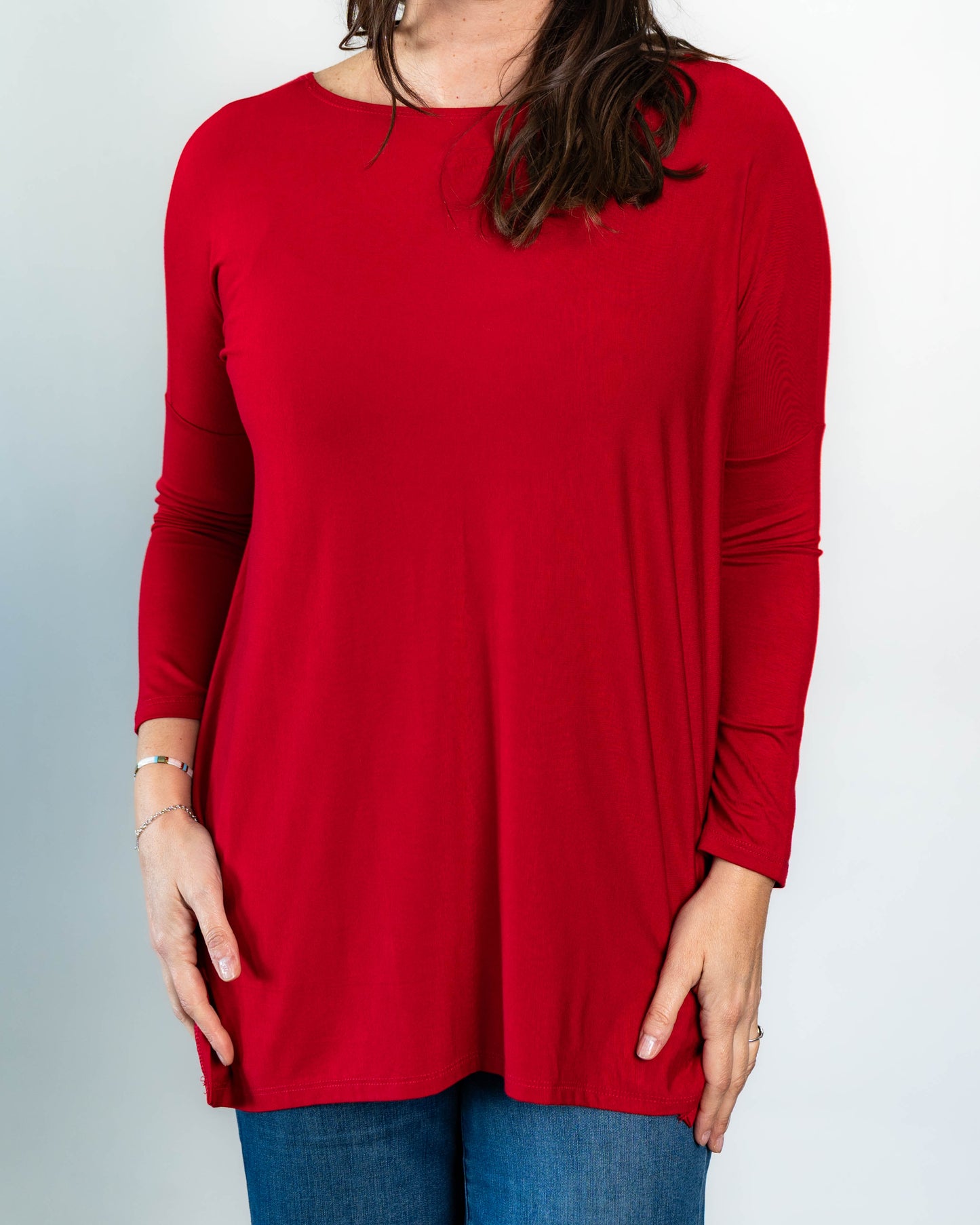 Polera Cony Manga Larga Rojo