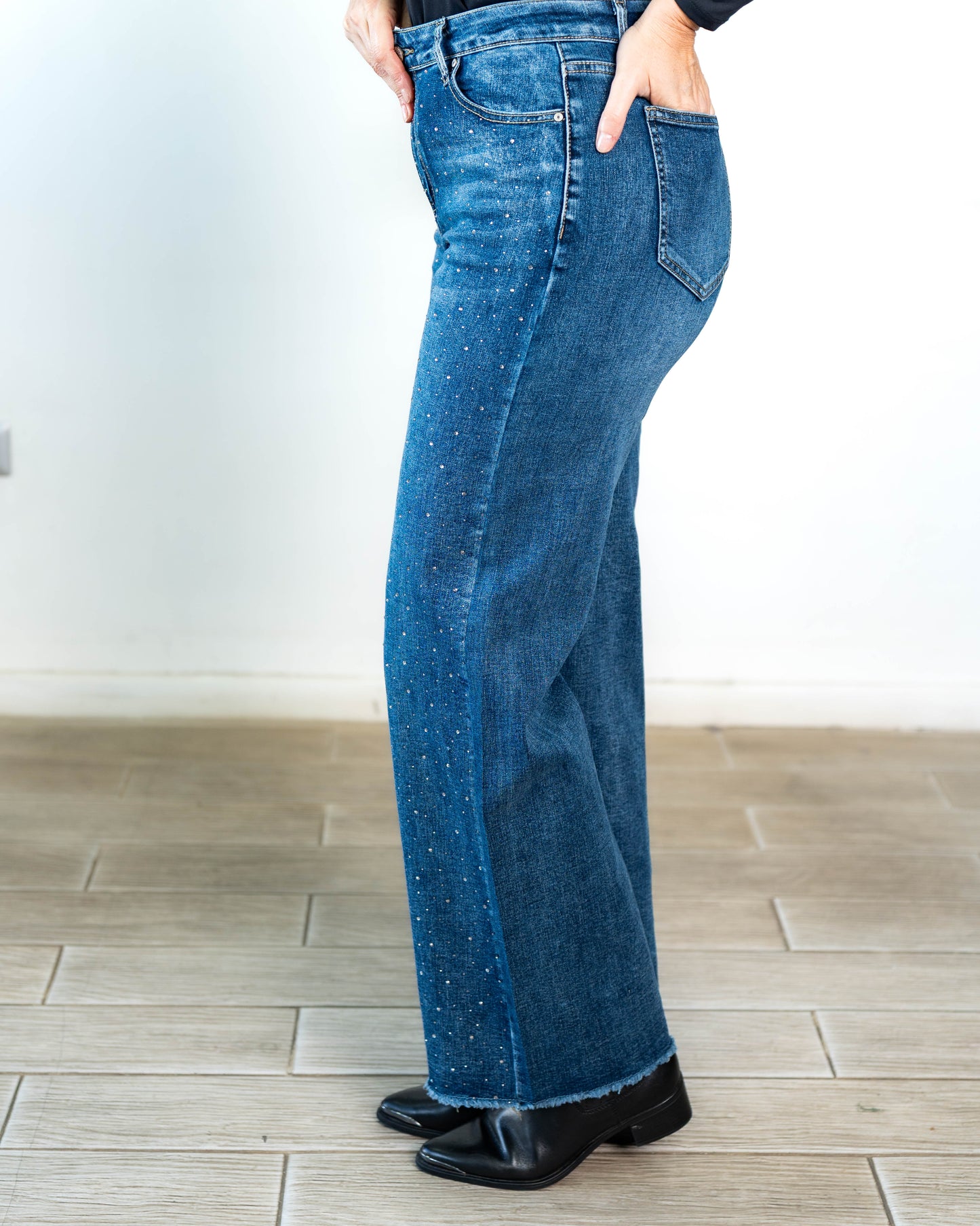 Jeans Marcos Brillos Azul