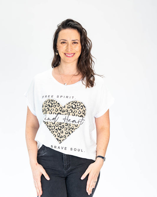 Polera Kind Heart Blanco