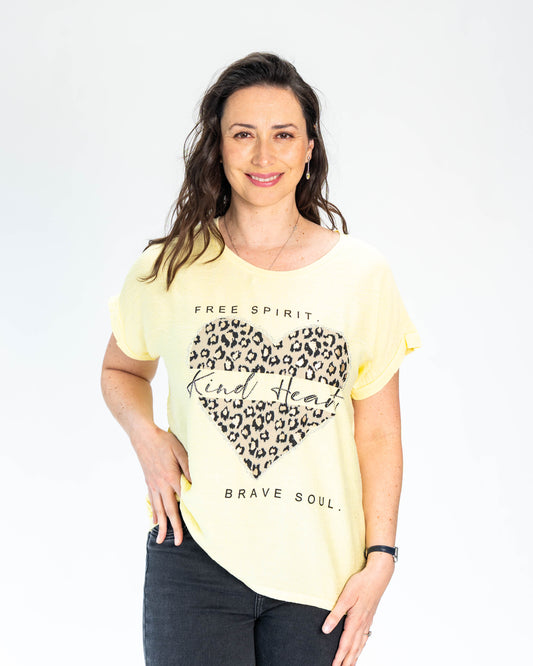 Polera Kind Heart Amarillo