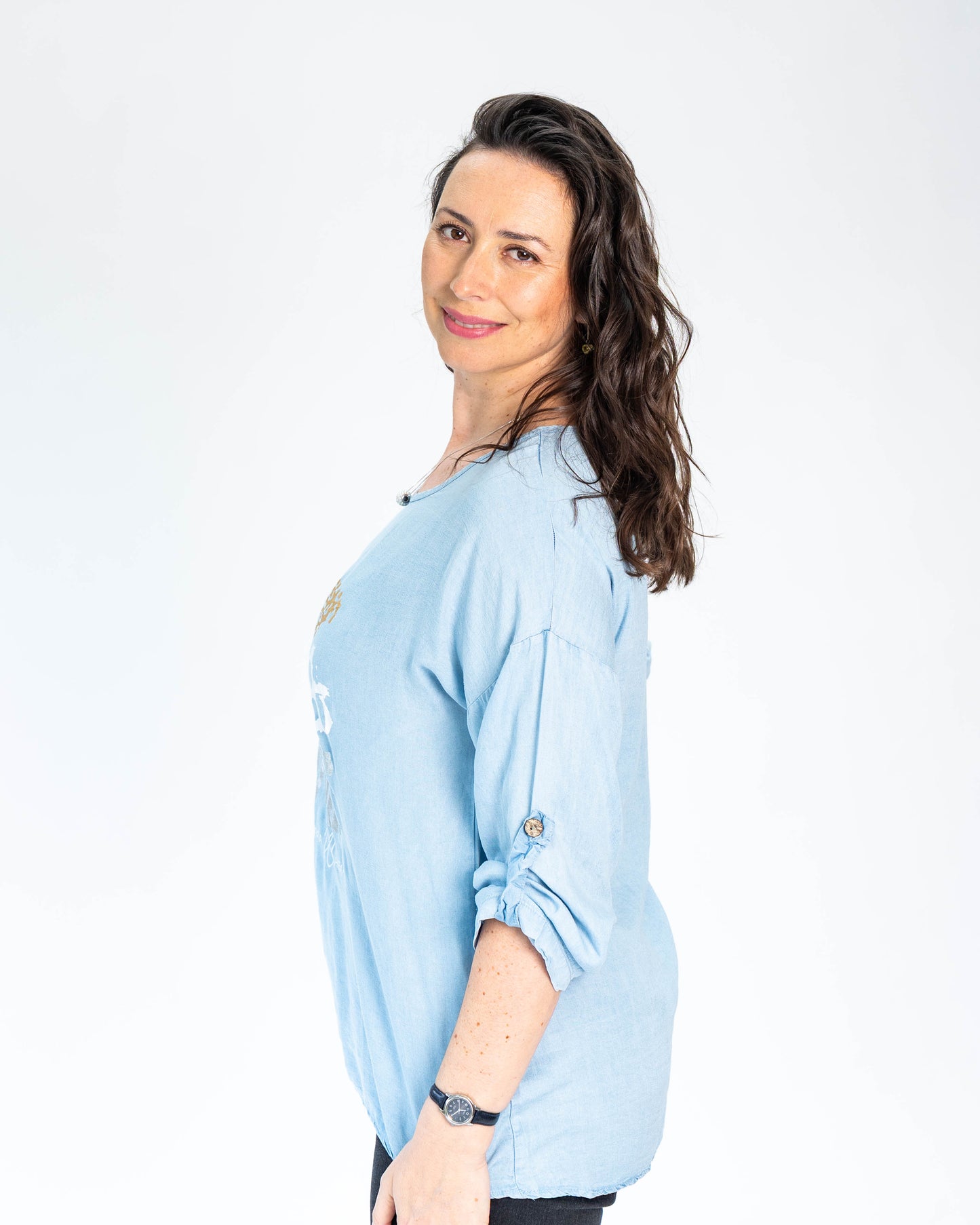 Polera Wild Heart Celeste