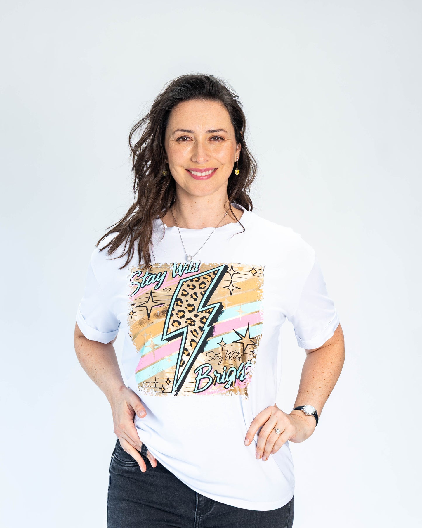 Polera Estampada Bright Blanco