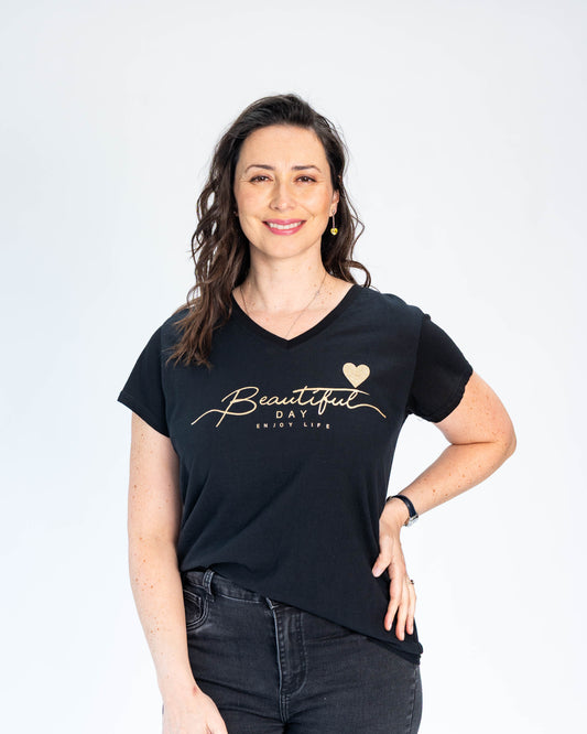 Polera Beautiful Negro