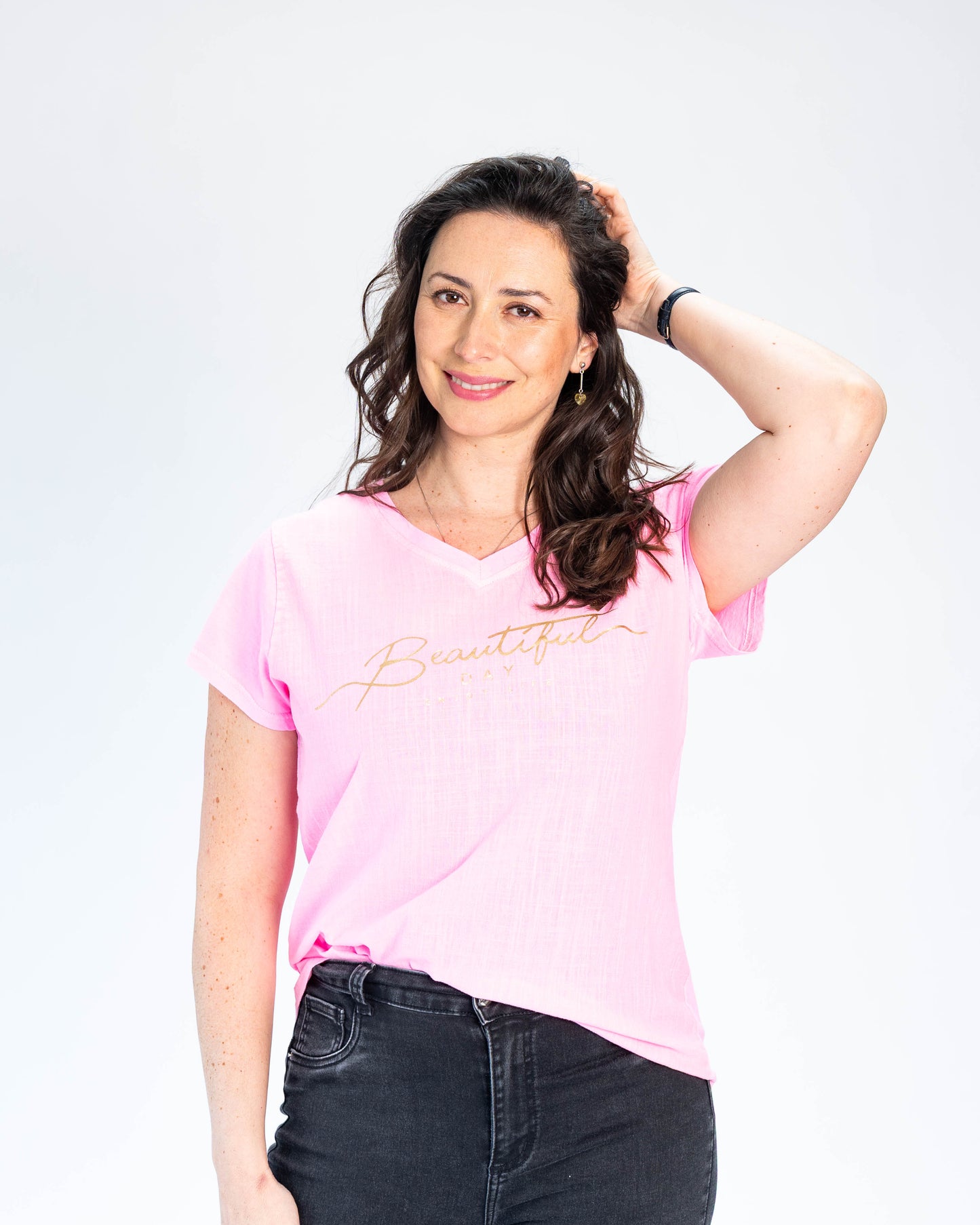 Polera Beautiful Rosado