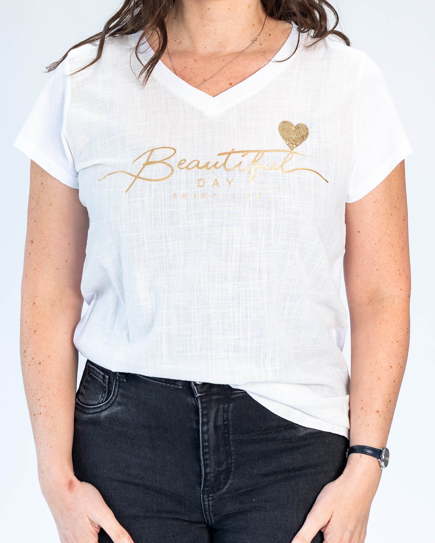 Polera Beautiful Blanco