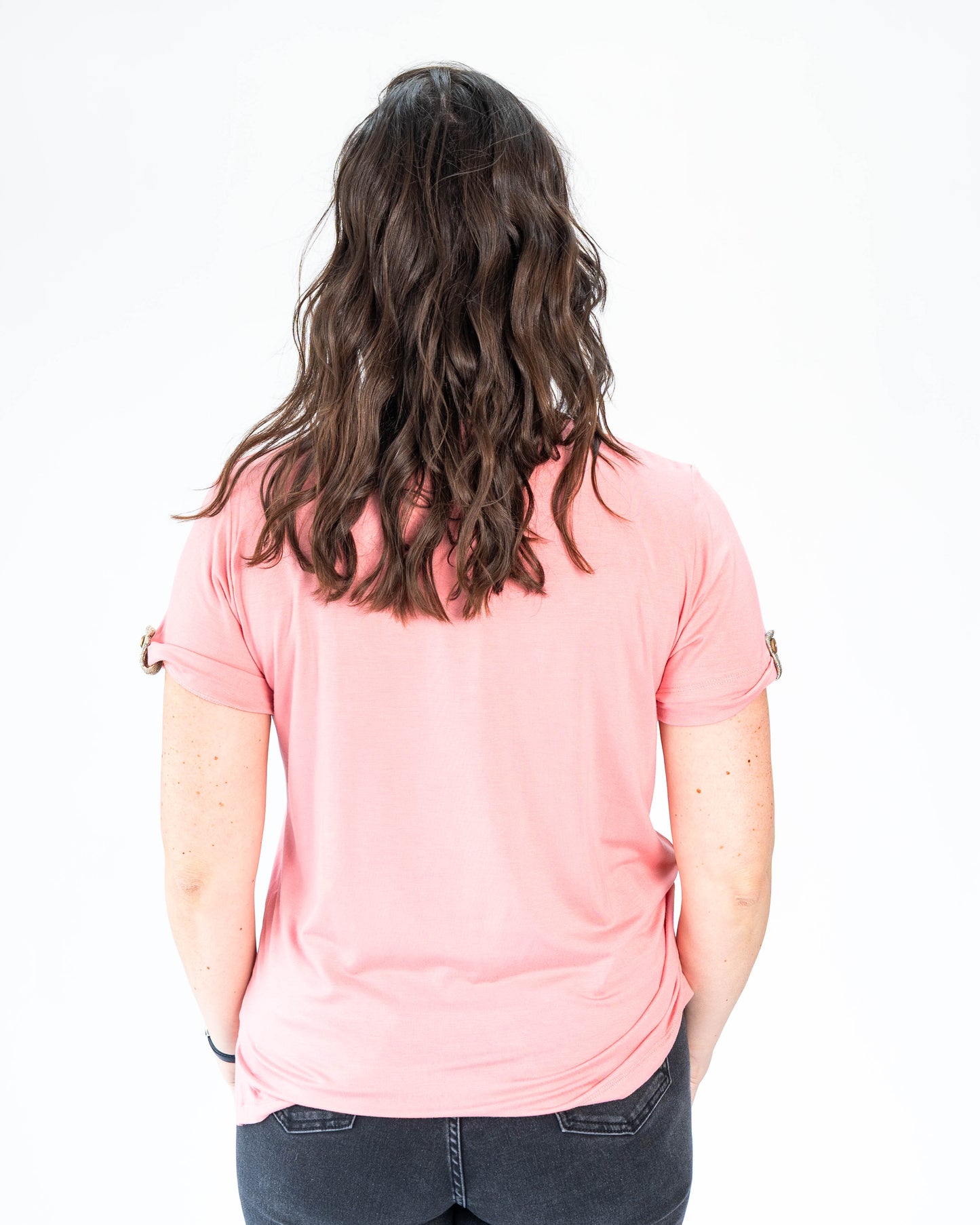 Polera Renata Hojas Rosado