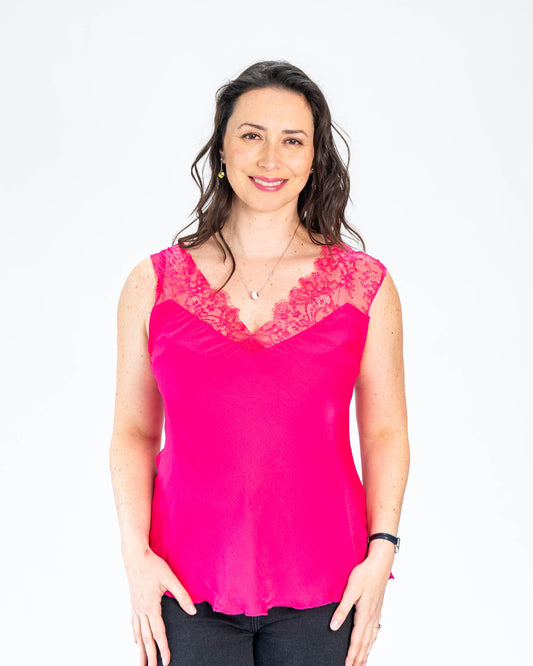 Lencero Encaje Angelina Fucsia