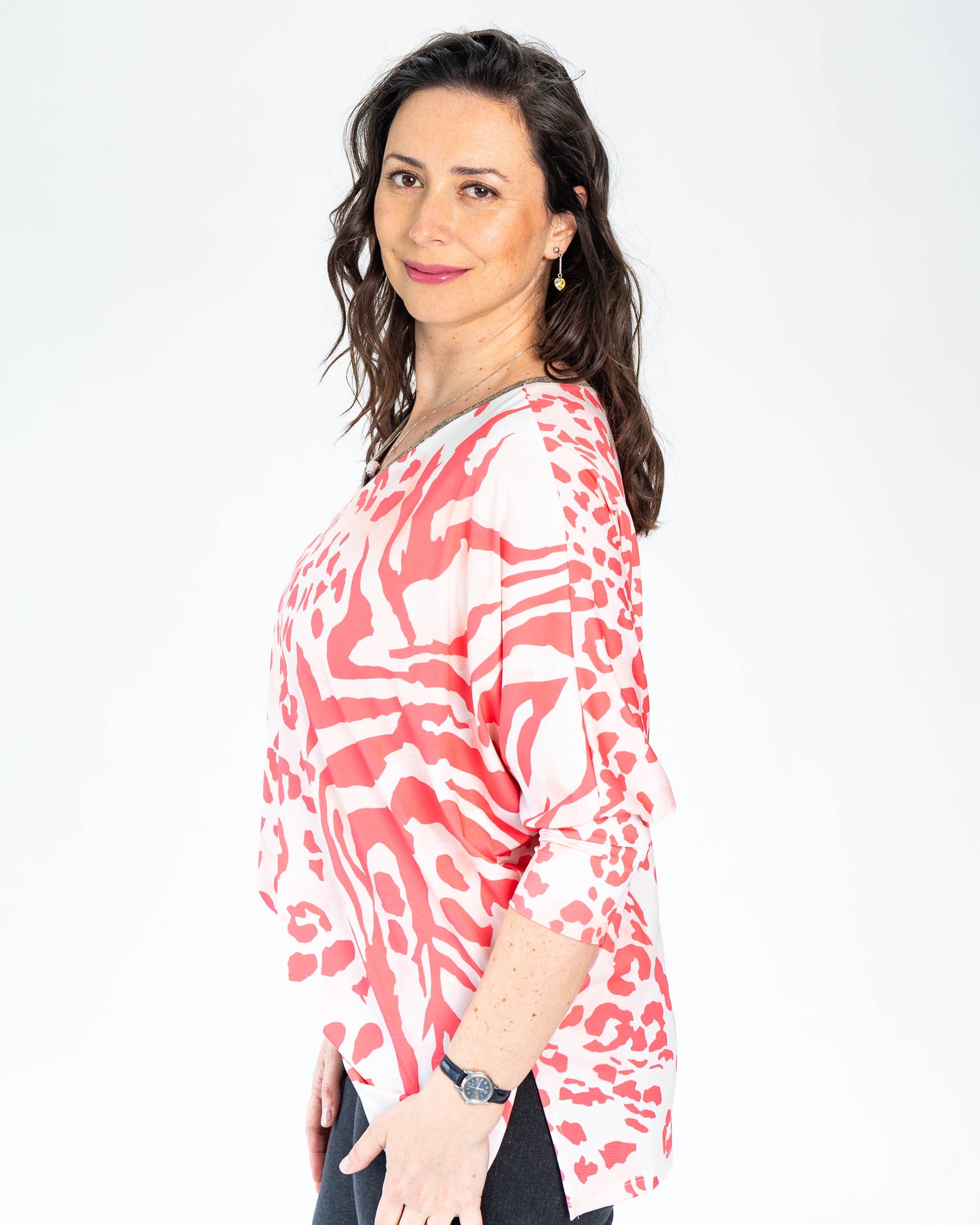 Polera Ivette Cebra Coral