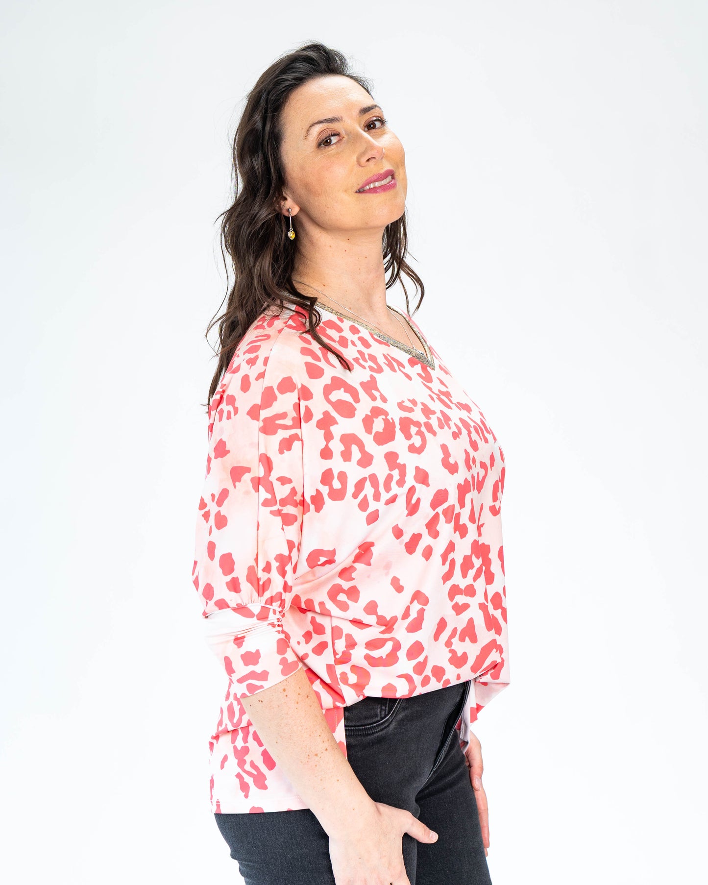 Polera Ivette Cebra Coral