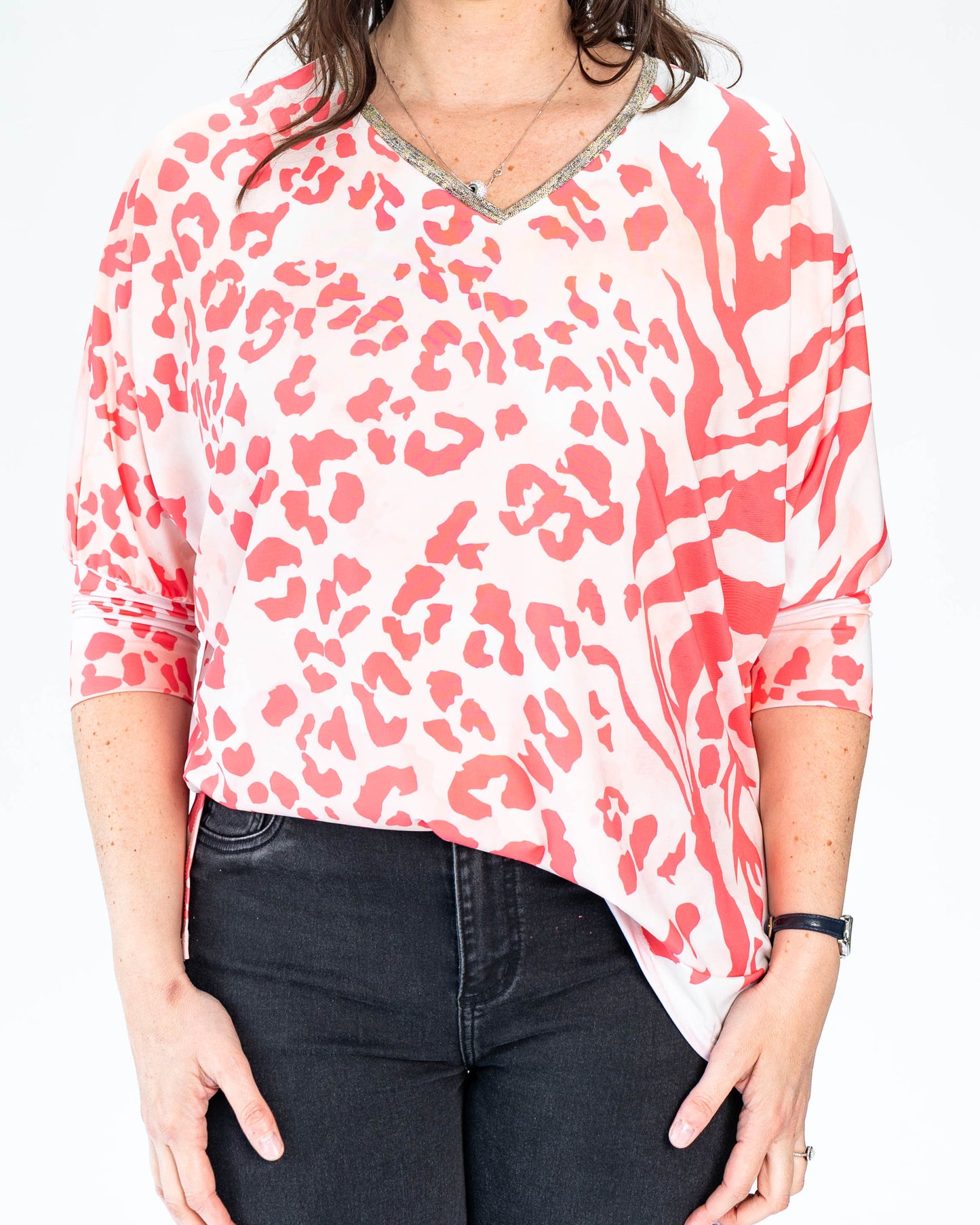 Polera Ivette Cebra Coral