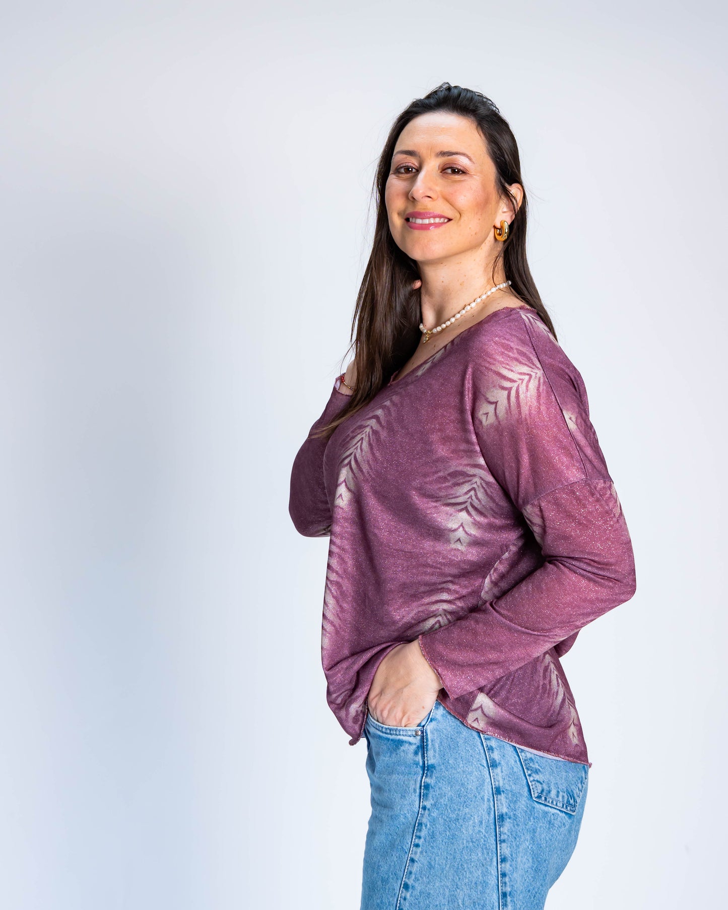 Polera Brillos Sabrina Rosado