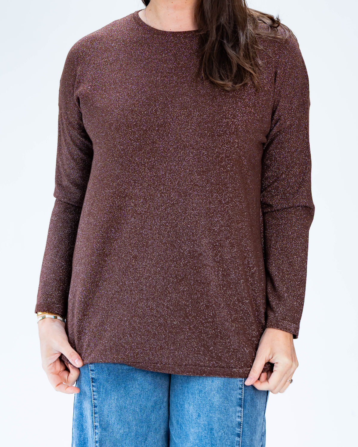 Sweater Lurex Thalia Chocolate