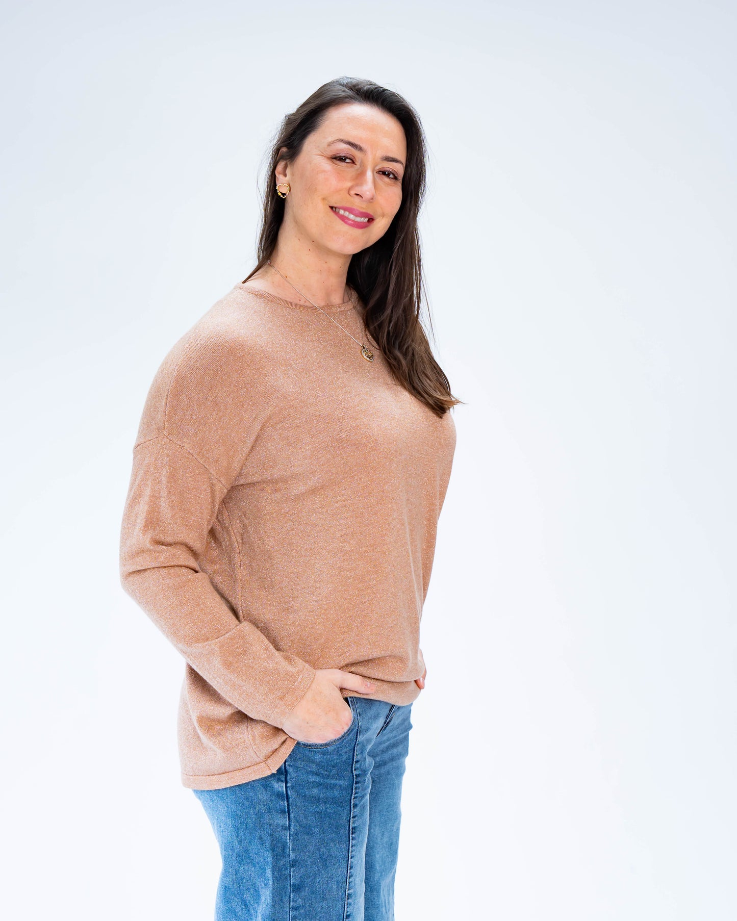 Sweater Lurex Thalia Beige