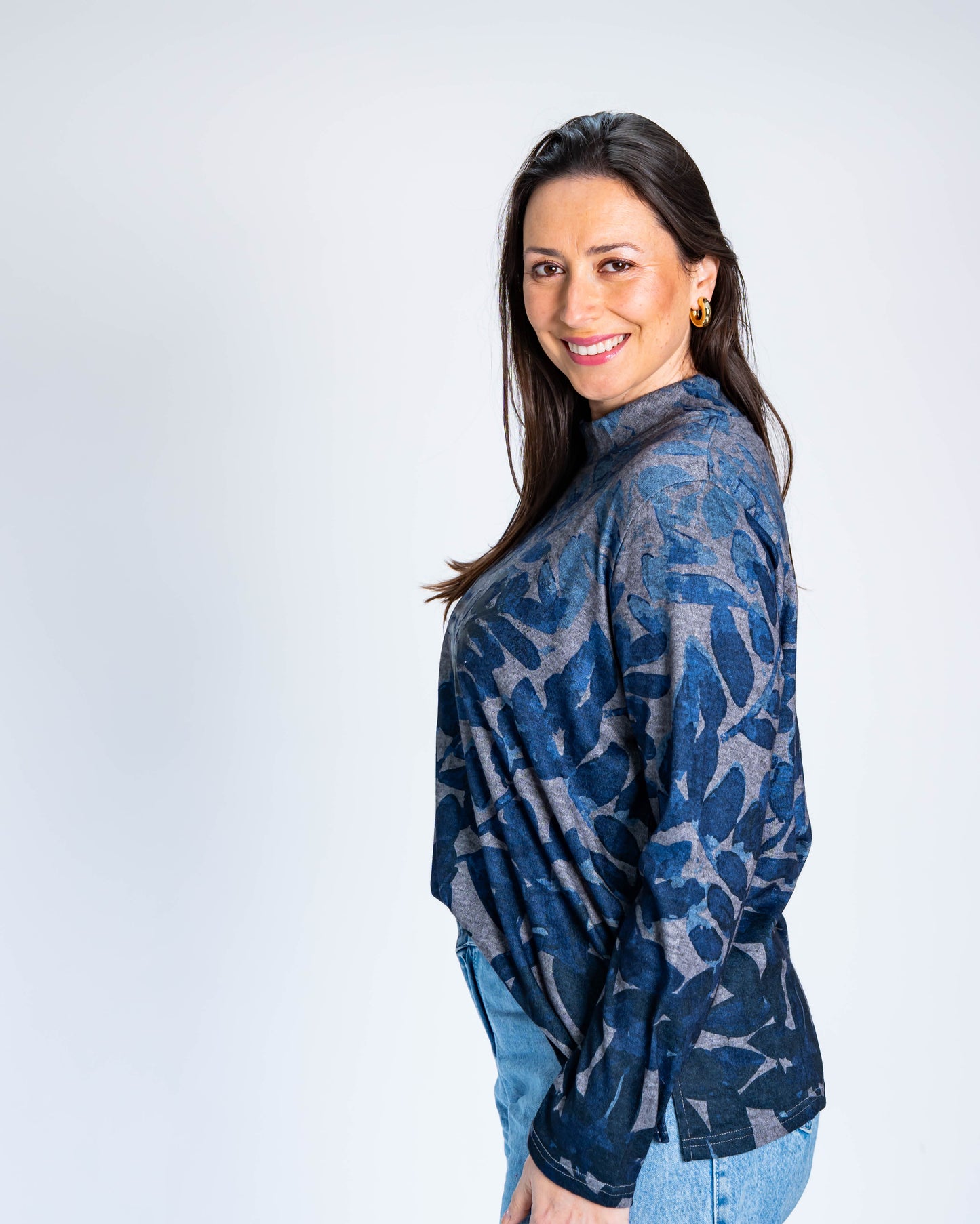Polera Eliana Foil Azul