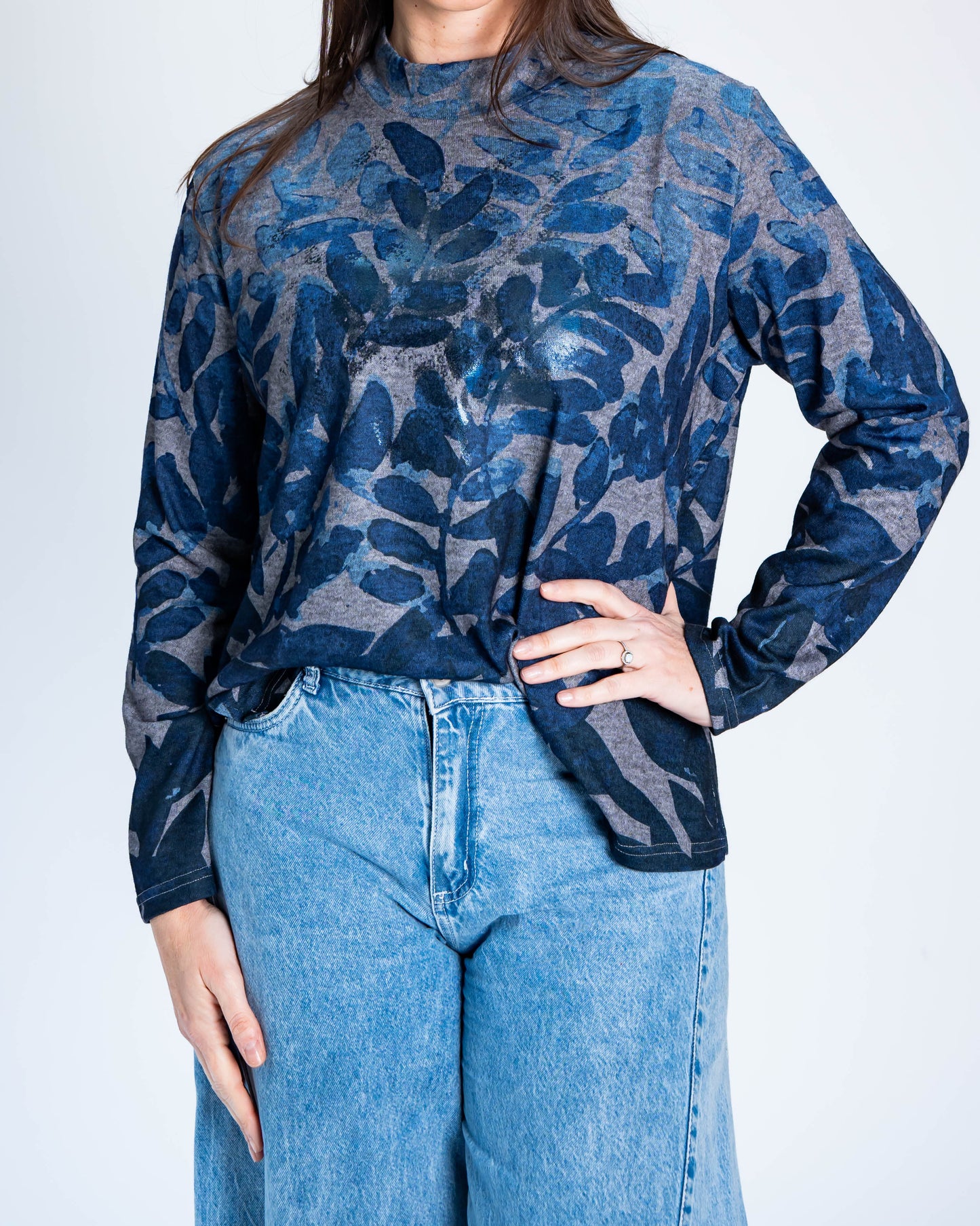 Polera Eliana Foil Azul