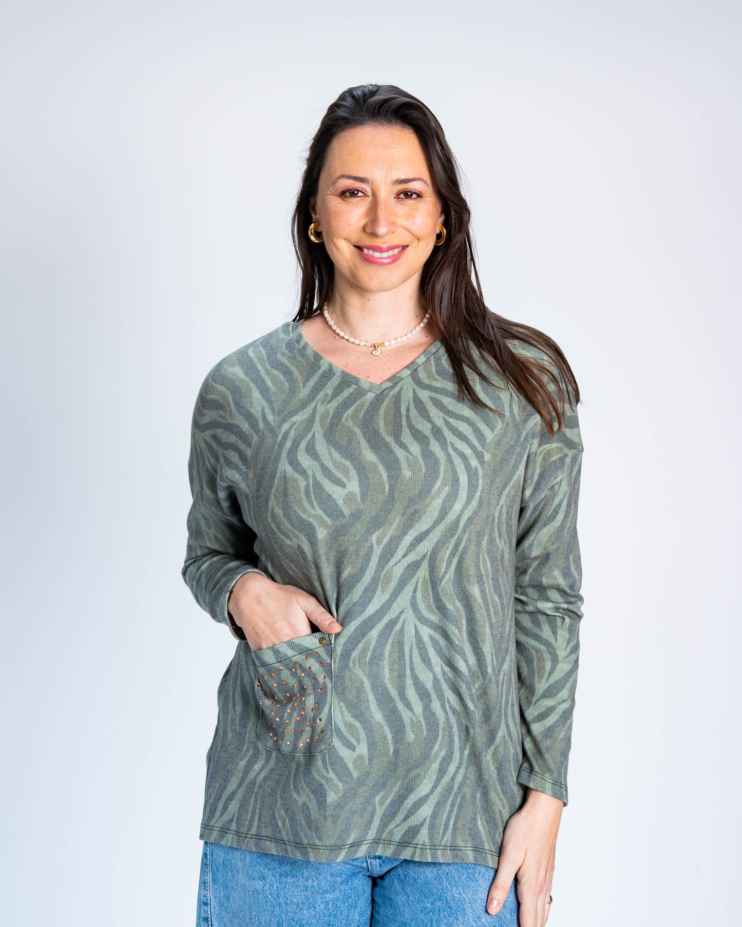 Polera Italiana Margot Verde