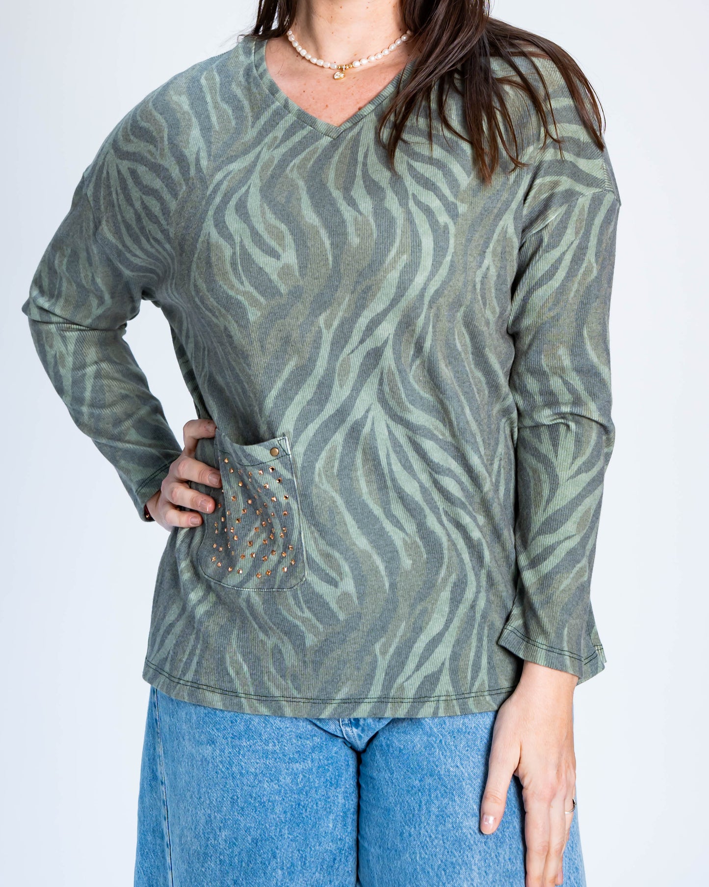 Polera Italiana Margot Verde