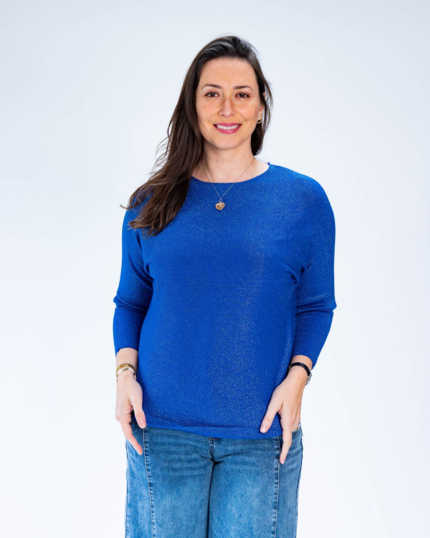 Sweater Lurex Fernanda Azul