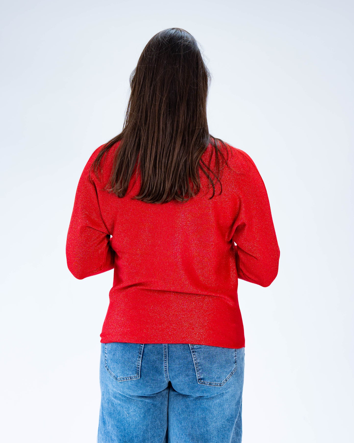 Sweater Lurex Fernanda Rojo