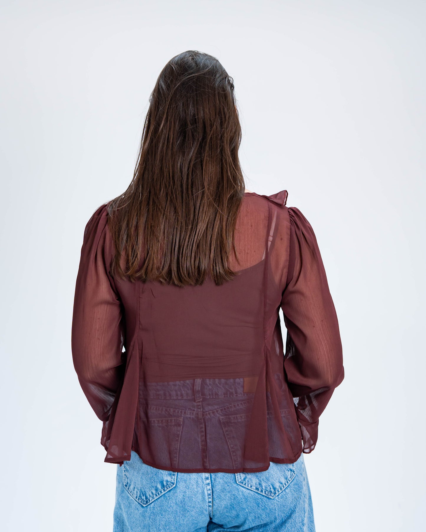 Blusa Lisa Vuelos Burdeo
