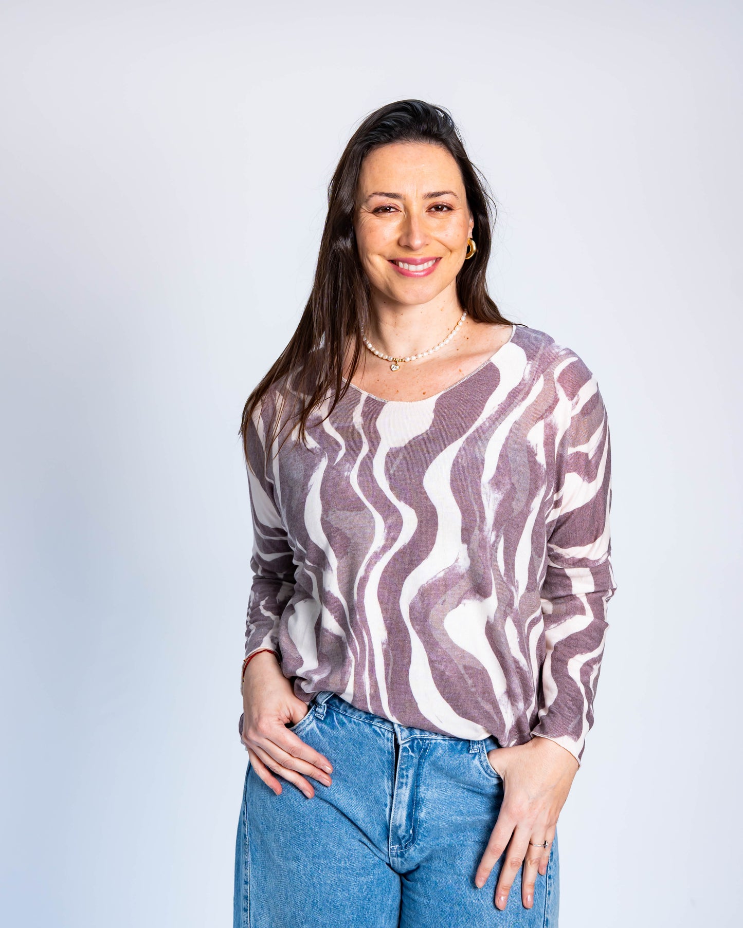Polera Hilo Marie Café