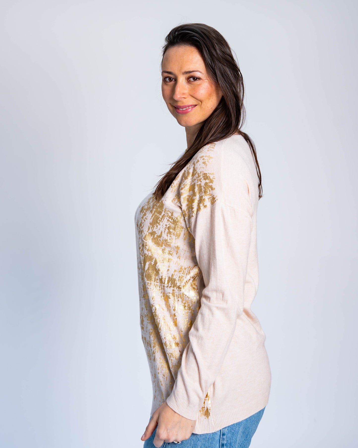 Sweater Ana Dorado Crema