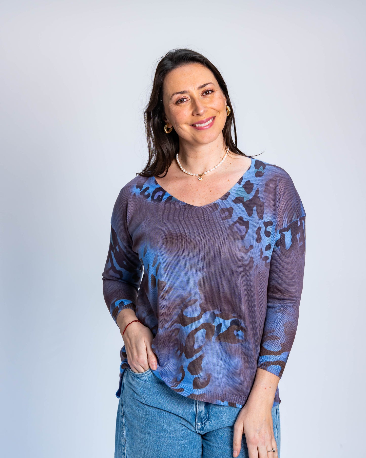 Sweater Hilo Jazmín Azul