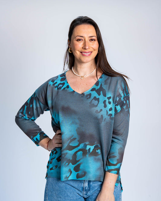 Sweater Hilo Jazmín Celeste