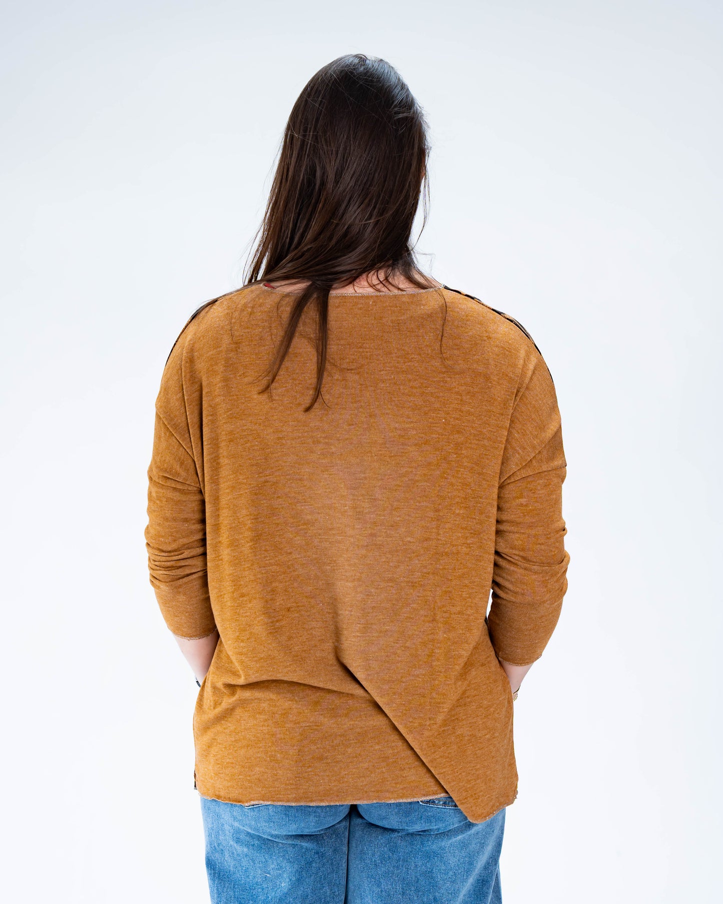 Polera Hilo Cebra Café