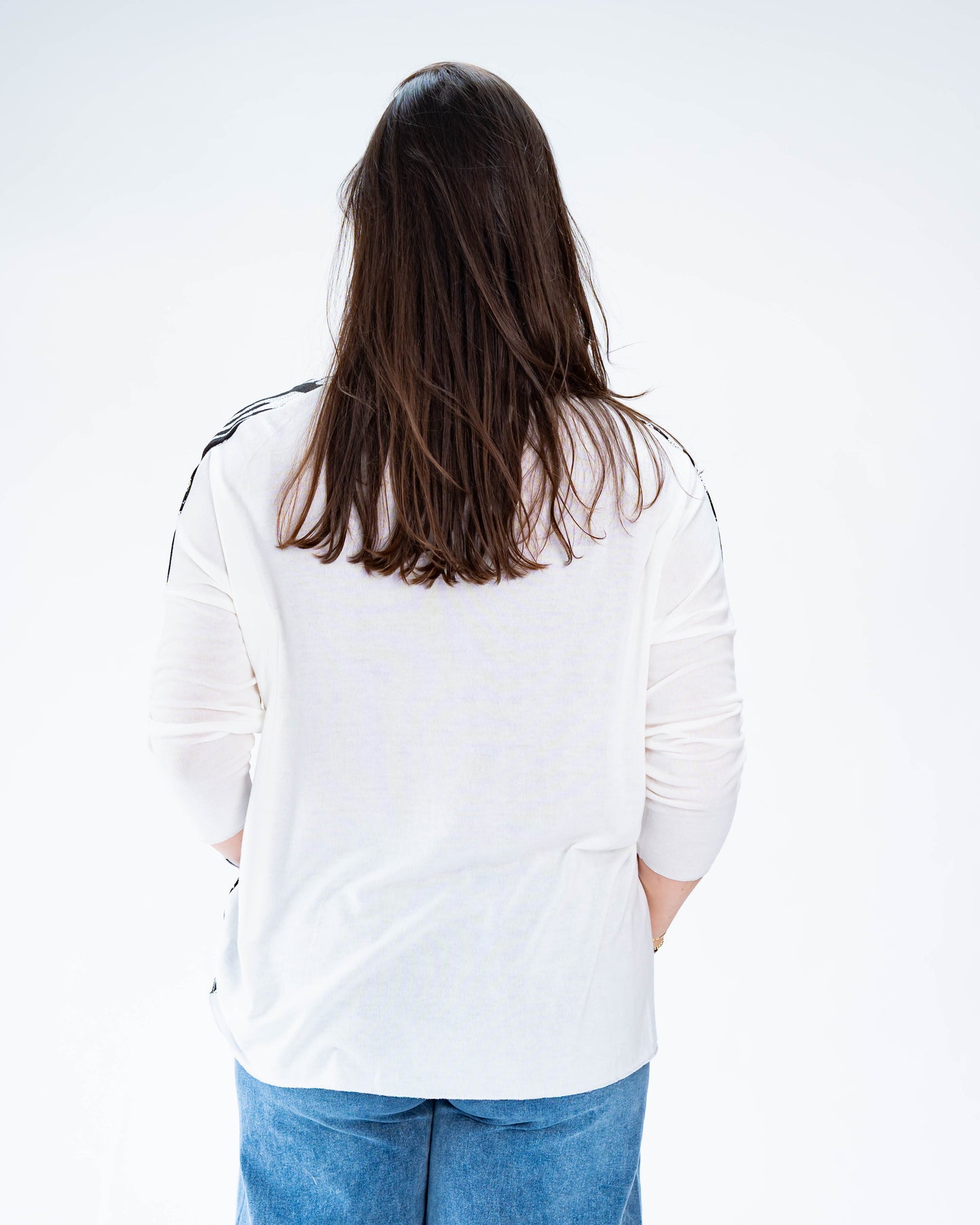 Polera Hilo Cebra Blanco
