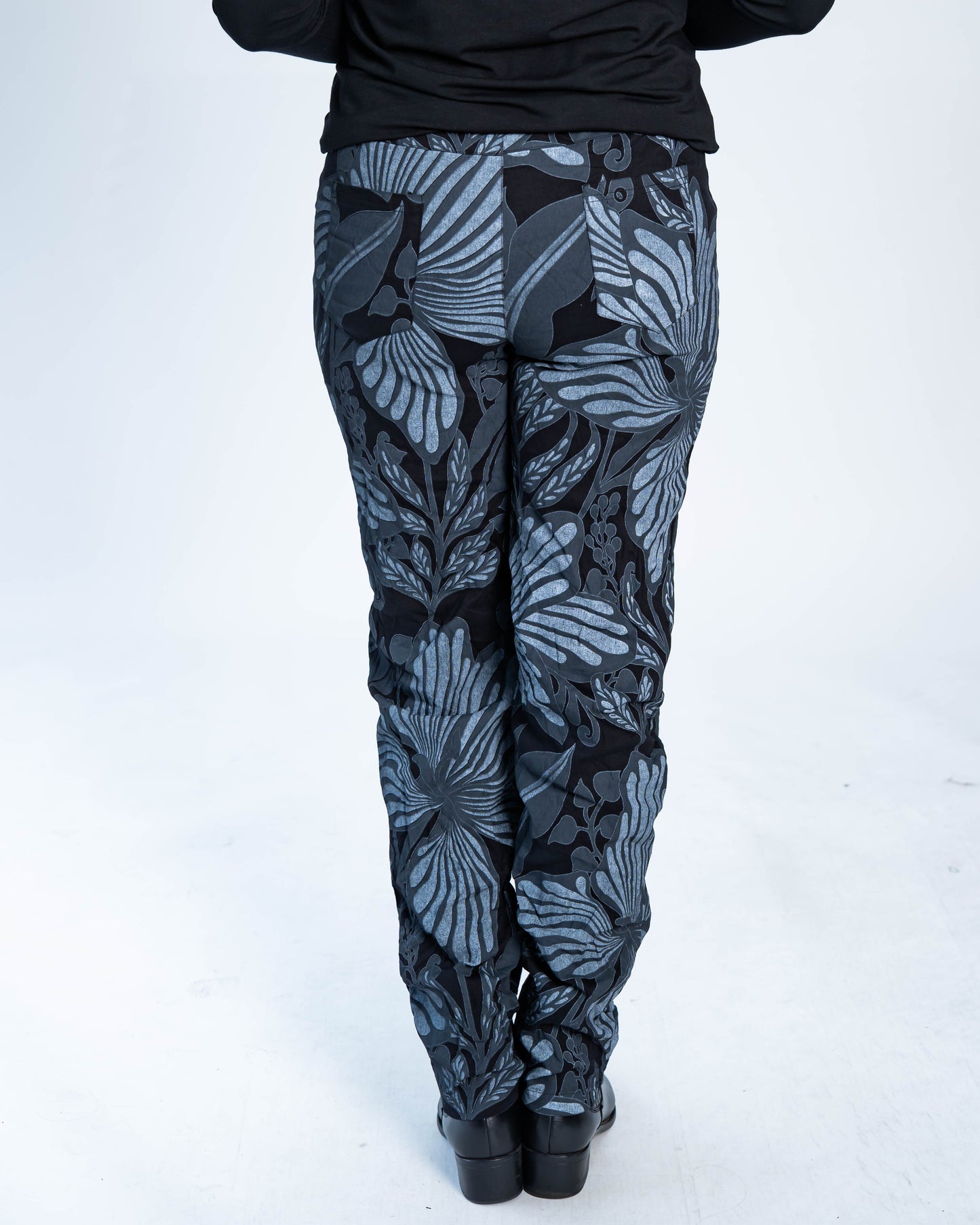 Pantalón Bernardo Estampado Negro