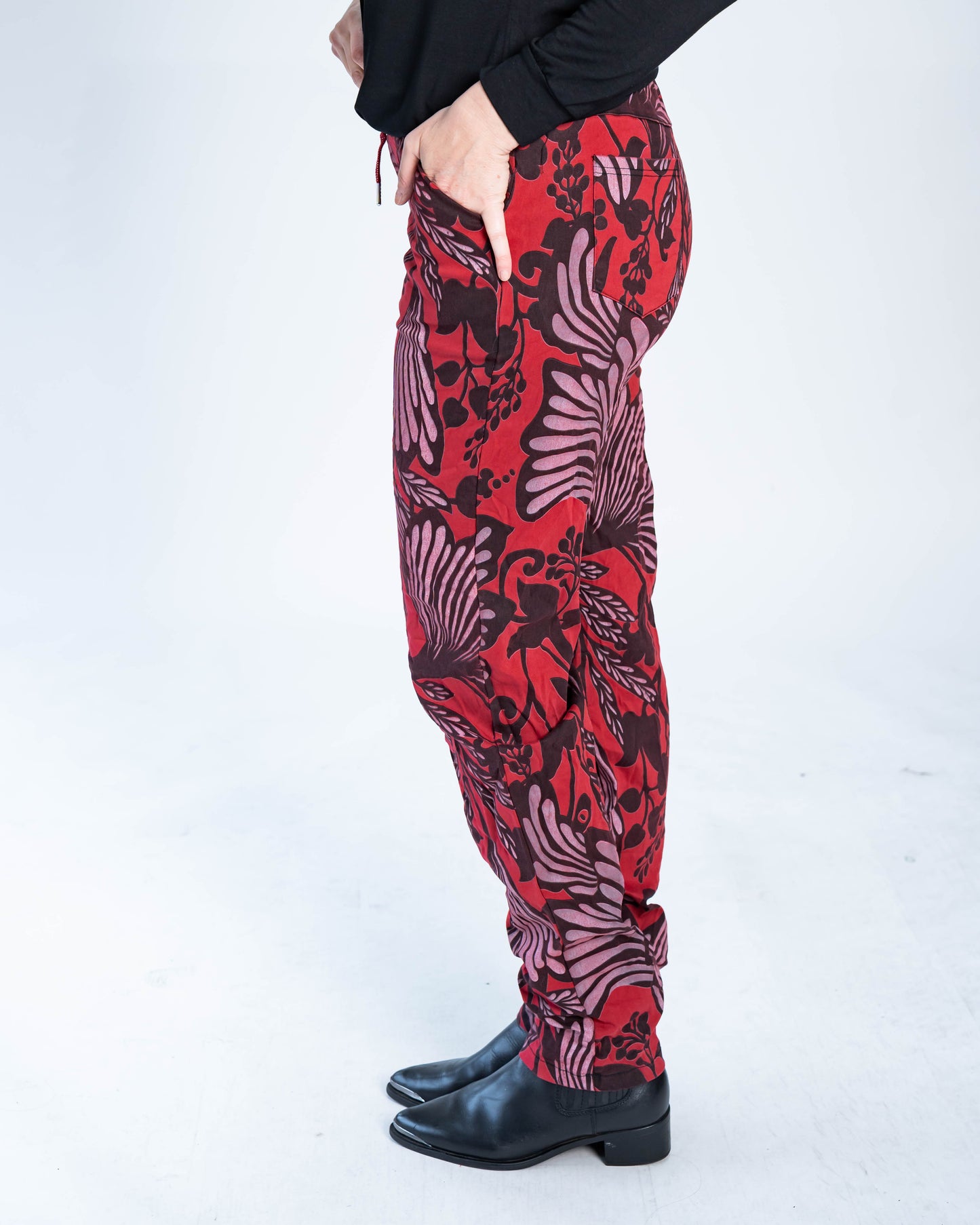 Pantalón Bernardo Estampado Rojo