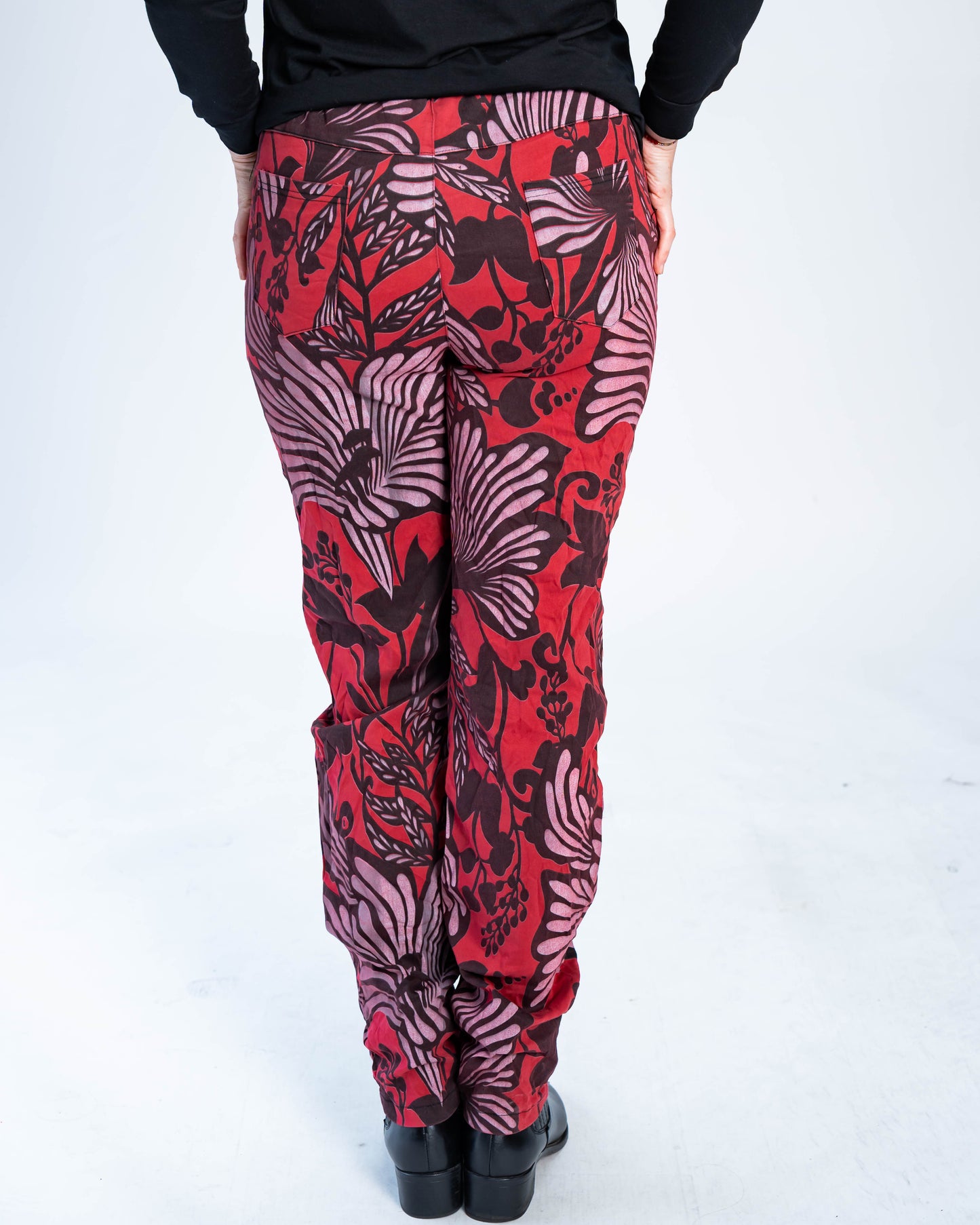 Pantalón Bernardo Estampado Rojo