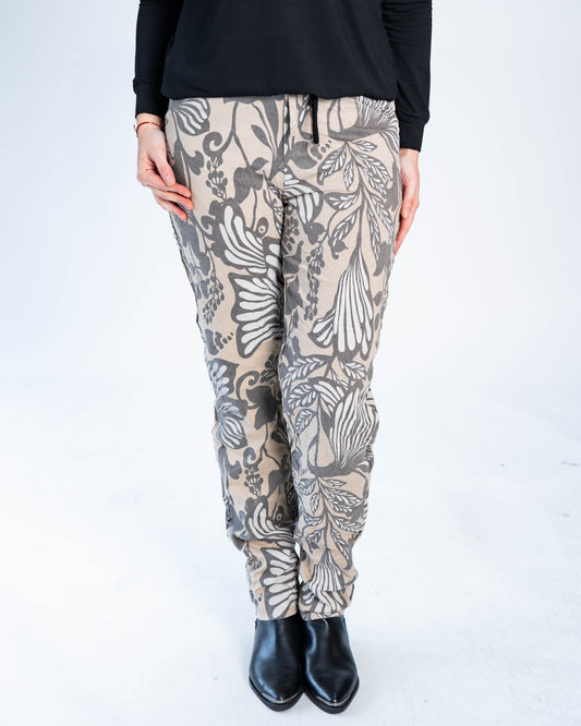 Pantalón Bernardo Estamapado Beige