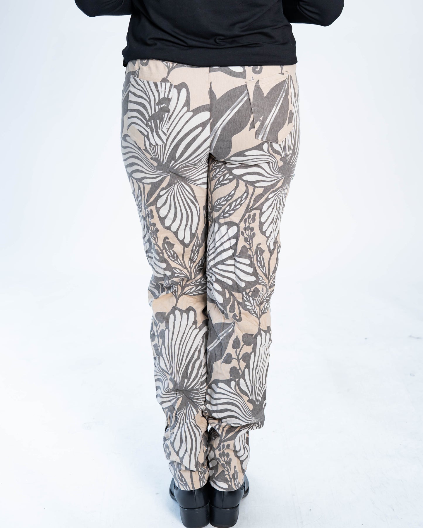 Pantalón Bernardo Estamapado Beige