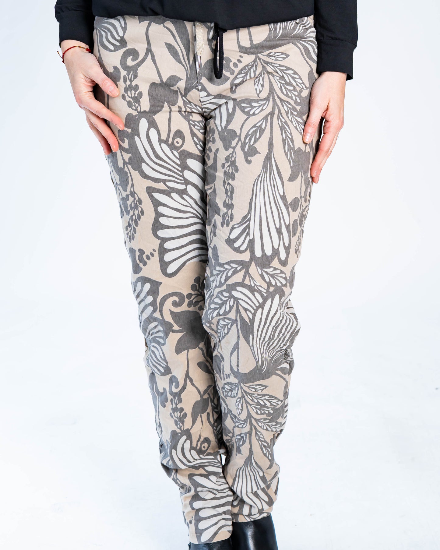 Pantalón Bernardo Estamapado Beige