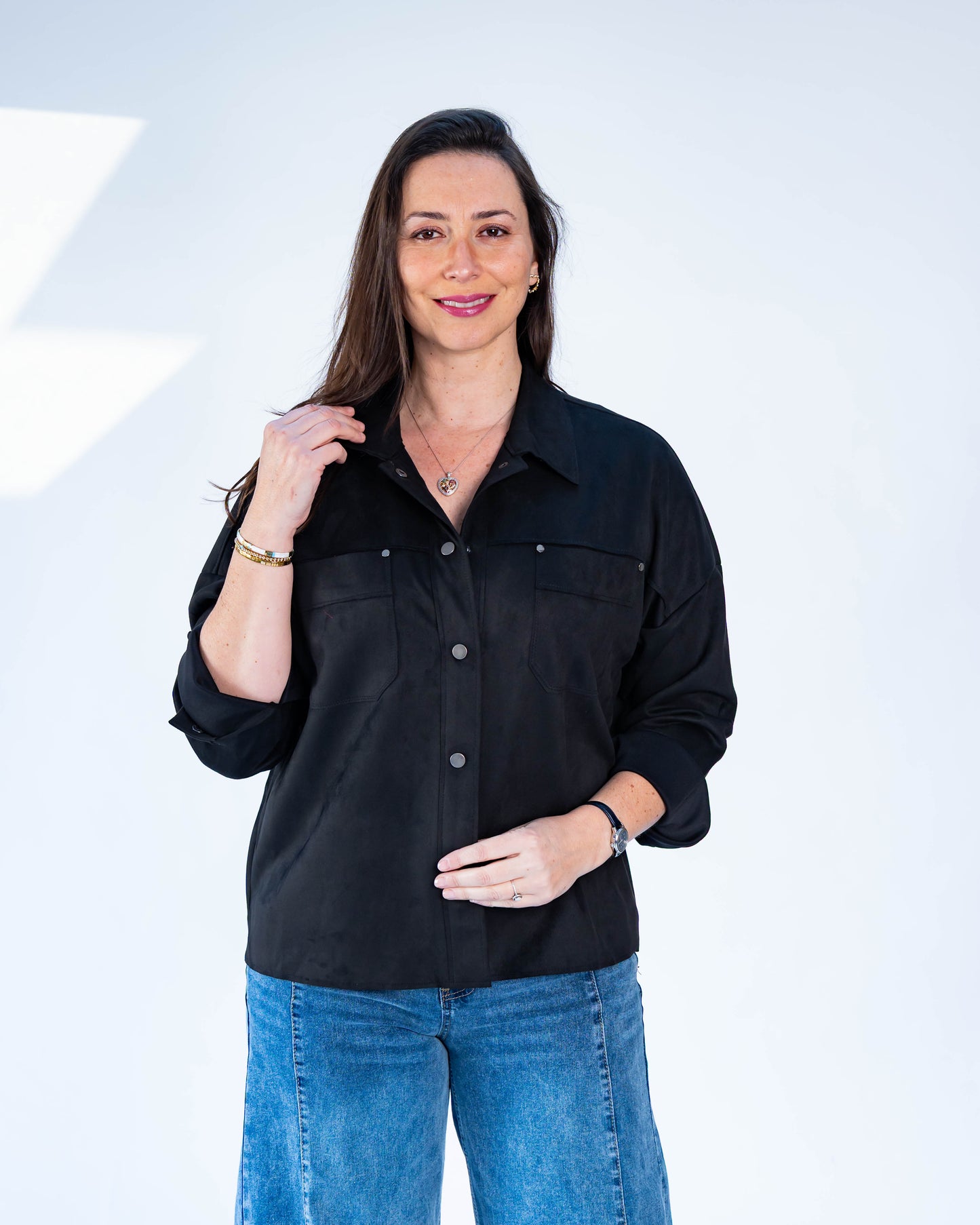 Chaqueta Gamuza Loreto Negro