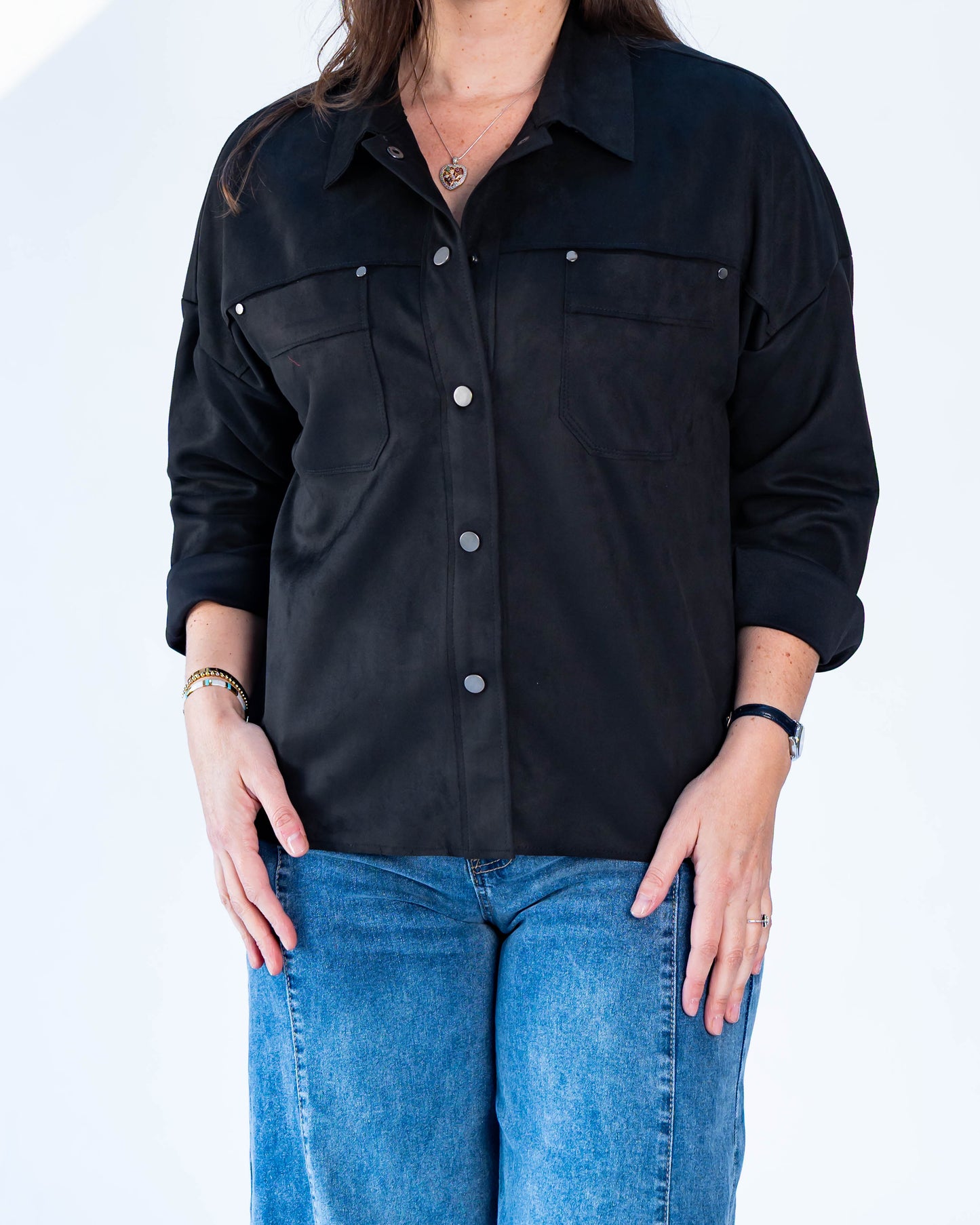 Chaqueta Gamuza Loreto Negro