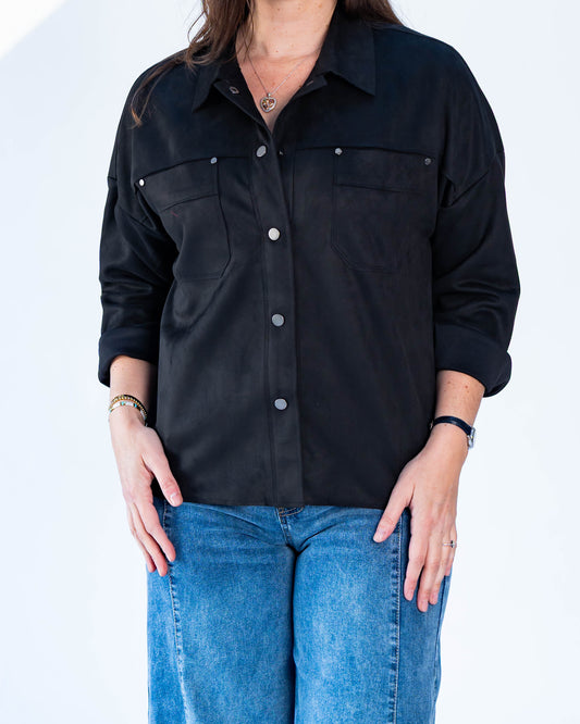 Chaqueta Gamuza Loreto Negro