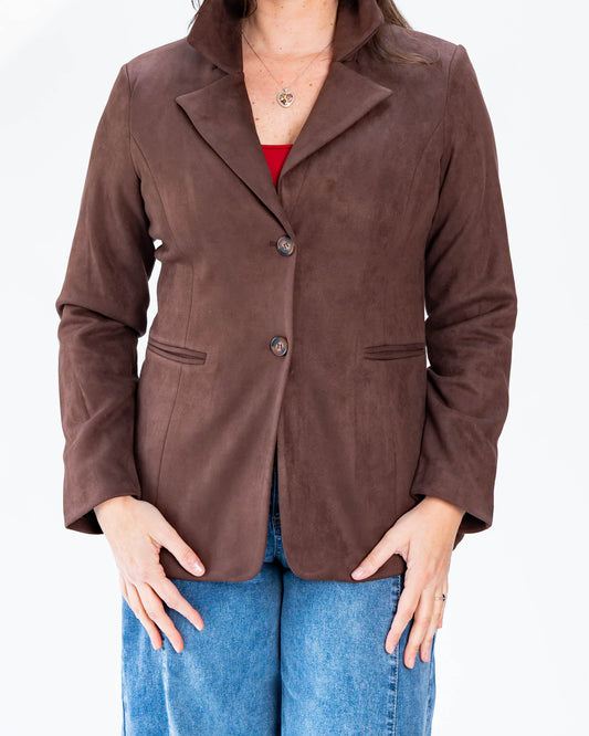 Chaqueta Amanda Gamuza Chocolate