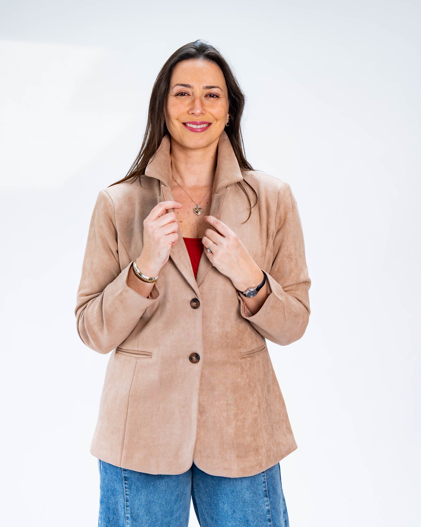 Chaqueta Amanda Gamuza Taupe
