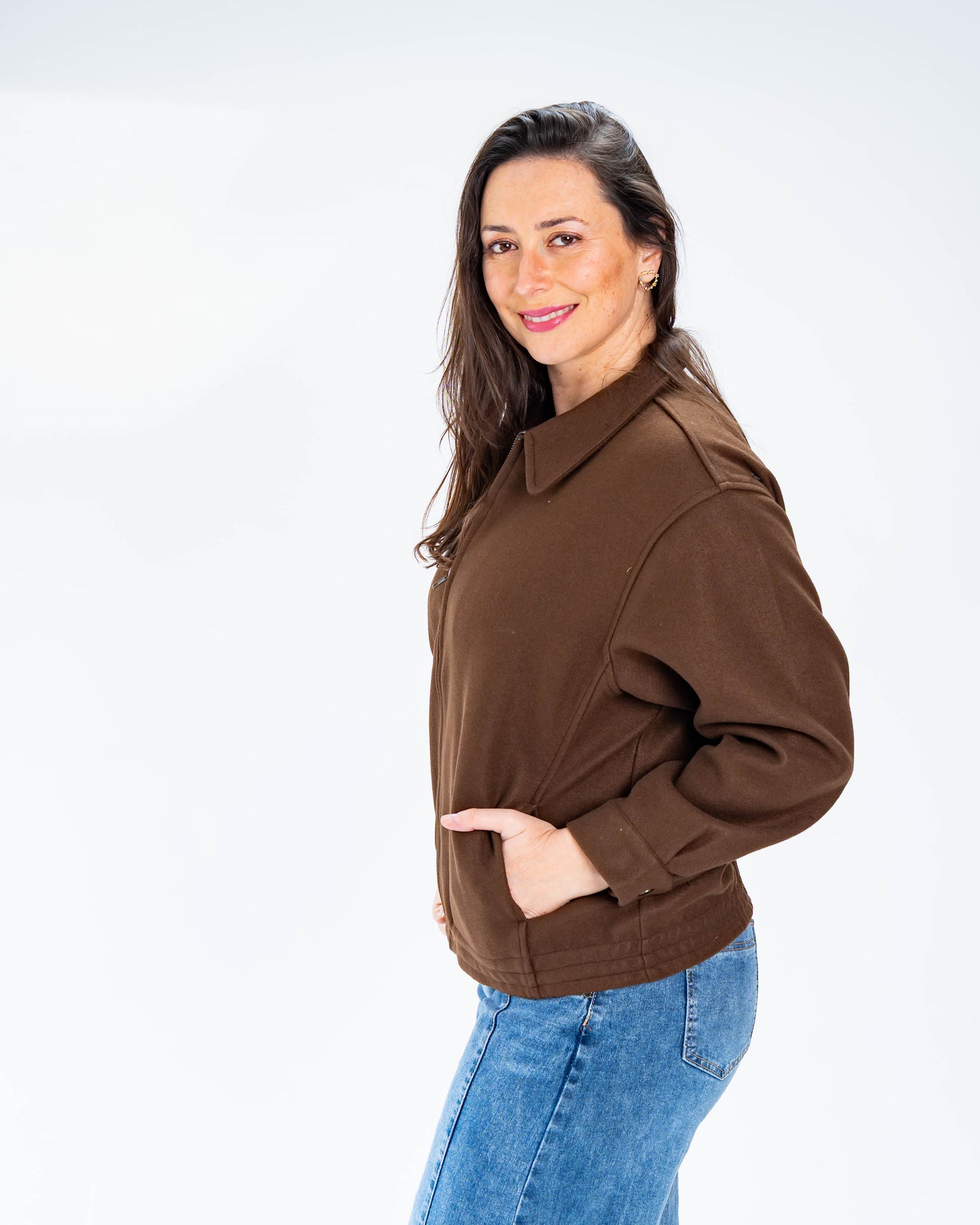 Chaqueta Paño Brenda Café