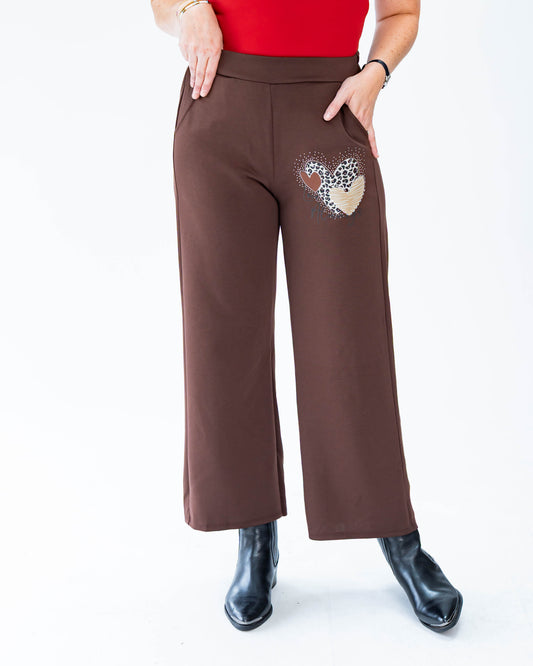 Pantalón Buzo Triple Print Café