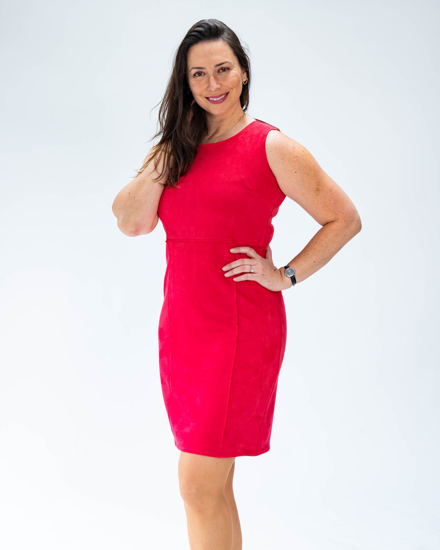 Vestido Jumper Gamuza Sandia