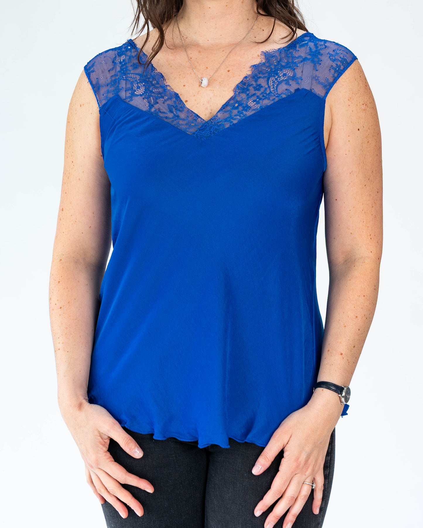 Lencero Encaje Angelina Azul