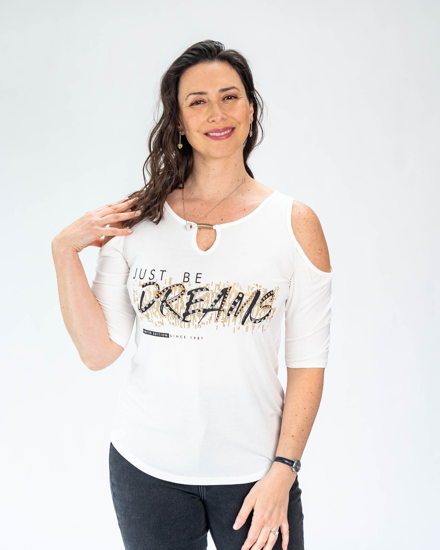 Polera Dreams Argolla Blanco