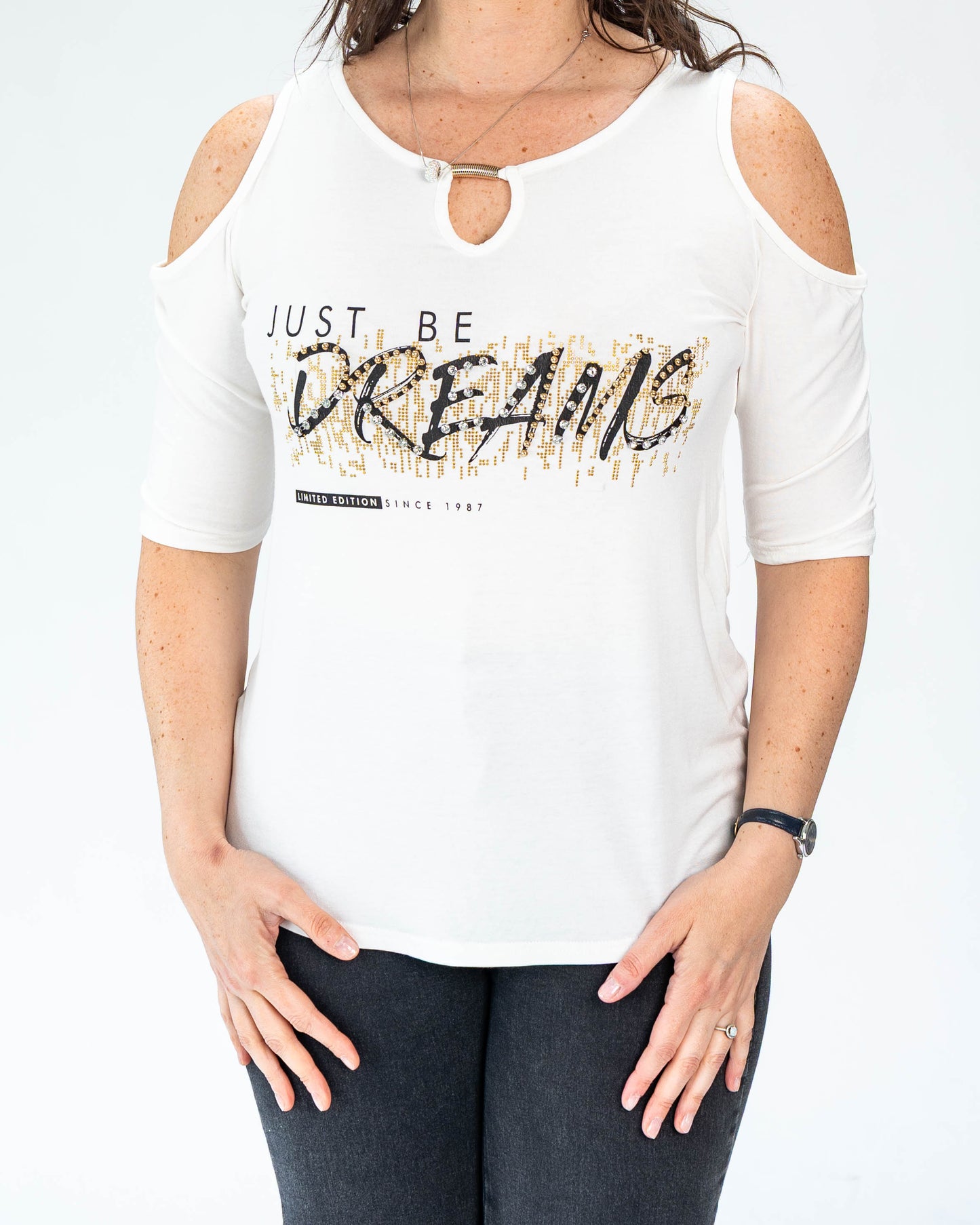 Polera Dreams Argolla Blanco